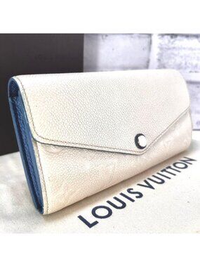 Louis Vuitton Color Empreinte Portefeuille Sarah Blue Jean Wallet